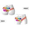 NineFit Basics Custom Yoga Shorts for Women Customize Your Own Image Text Personalized Yoga Shorts Perfect for Daily Activities and As Valentine Day Gifts 2 Sides Print X-Large White view 4