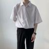 Maiyifu-GJ Men's Short Sleeve Dress Shirts Casual Business Button Down Shirts Lightweight Slim Fit Stretch Formal Shirt (White,5X-Large) view 3