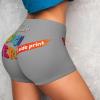 Custom Yoga Shorts for Women Customize Your Own Photos/Text Personalized Womens Workout Shorts Perfect for Daily Activities and As Anniversaries Gifts 2 Sides Print X-Large Gray view 3