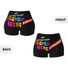NineFit Basics Custom Yoga Shorts for Women Customize Your Text Personalized Yoga Shorts Perfect for Travel and As Family Birthday Gifts 2 Sides Print X-Large Black view 4
