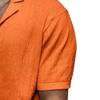 Short Sleeve Button Down Shirts for Men Summer Casual Cotton Linen Shirts Lightweight Breathable Beach Tops (Orange,Medium) view 3