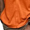 Short Sleeve Button Down Shirts for Men Summer Casual Cotton Linen Shirts Lightweight Breathable Beach Tops (Orange,Medium) view 4