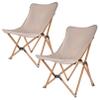 Generic Folding Beach Chair 2 Pack, Portable Lounge Chair Heavy Duty Lay Flat Tanning Chair for Camping Hiking Outdoor Picnic Concert Sports, Lightweight Aluminum, Easy Carry, 50x54x68cm view 1