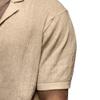 Short Sleeve Button Down Shirts for Men Summer Casual Cotton Linen Shirts Lightweight Breathable Beach Tops (Khaki,Small) view 3