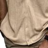 Short Sleeve Button Down Shirts for Men Summer Casual Cotton Linen Shirts Lightweight Breathable Beach Tops (Khaki,Small) view 4