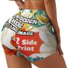 NineFit Basics Custom Yoga Booty Shorts for Women 2 Sides Print Design Womens Workout Shorts for Yoga Customized Gifts, X-Large, Hawaii 2 view 2