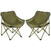 Generic Beach Chairs for Adults Heavy Duty, Compact Portable Lay Flat Lightweight Folding Camping Chair with Backpack Straps and Side Pocket, Support to 300LBS, 2 Pack, Green view 1