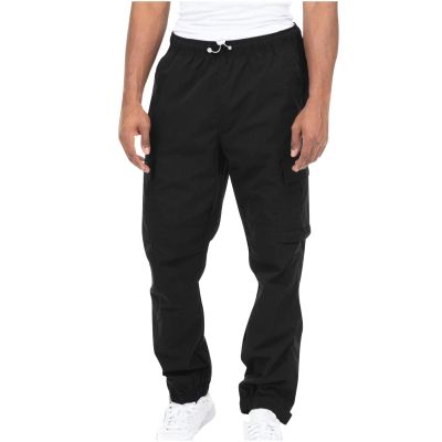 Baggy Cargo Pants Men Casual Outdoor Hiking Pants Relaxed Fit Cargo Sweatpants for Men Black