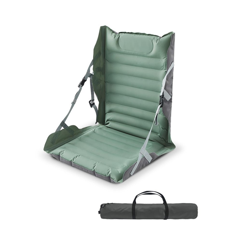 2 Pack Inflatable Portable Beach Mat Lounge Chair Adjustable Camping Sleeping Pad Folding Tanning Chair Lightweight Beach Mat Reclining Lounger for Lawn Camping Picnic Travel ,One Size,Green