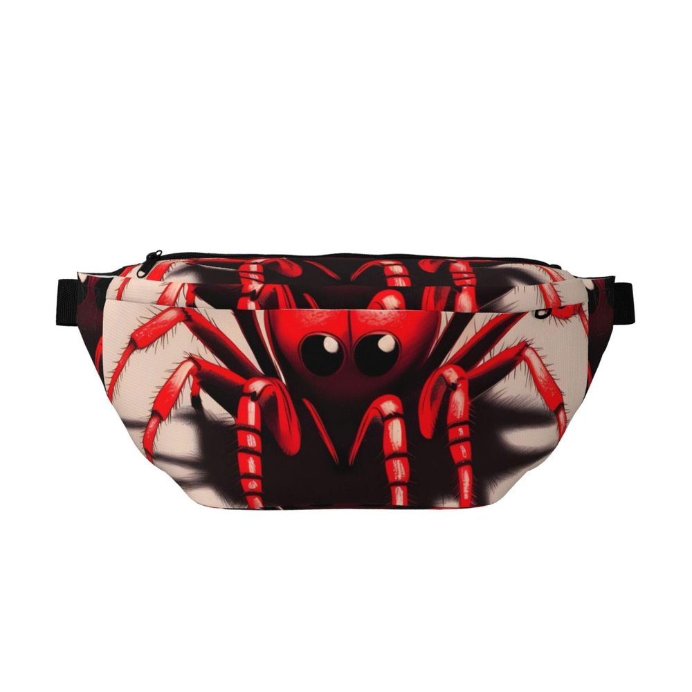 Cute Little Red Spider Crossbody Waist Bag.Large Capacity, Waterproof And Dustproof, Secure Zipper, Suitable For Travel And Outdoor Activities.