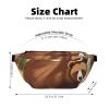DQXYCTXC Brown Bear Walking Crossbody Waist Bag.Large Capacity, Waterproof And Dustproof, Secure Zipper, Suitable For Travel And Outdoor Activities., Black view 3