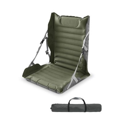 2 Pack Folding Lightweight Camping Mat Lounge Chairs Inflatable Portable Beach Mat Reclining Lounger Tanning Chair Adjustable Camping Sleeping Pad for Backpacking Hiking Traveling ,One Size,Army Green