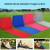 2 Pack Inflatable Beach Mat Lounge Chair with Back Pillow Outdoor Folding Sun Bath Beach Mat Reclining Lounger Portable Flocked Leisure Beach Chair for Camping Lawn Picnic Travel ,One Size, Dark Blue view 3