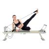 PQGKOBR Foldable Pilates Reformer, Home Pilates Reformer Machine with 5 Latex Tube Resistance Lines for Home Gym Cardio Fitness Personal Indoor Sport Apparatus Gift Choice for Family view 1