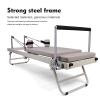 PQGKOBR Foldable Pilates Reformer, Home Pilates Reformer Machine with 5 Latex Tube Resistance Lines for Home Gym Cardio Fitness Personal Indoor Sport Apparatus Gift Choice for Family view 4