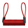 Osdhezcn Anti-Theft Safety Steel Wire Rope Spring Cable Padlock Cable Motorcycle Scooter Lock Cable Bike Spring Rope Wire, Red 1.5m view 1