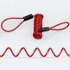 Osdhezcn Anti-Theft Safety Steel Wire Rope Spring Cable Padlock Cable Motorcycle Scooter Lock Cable Bike Spring Rope Wire, Red 1.5m view 4