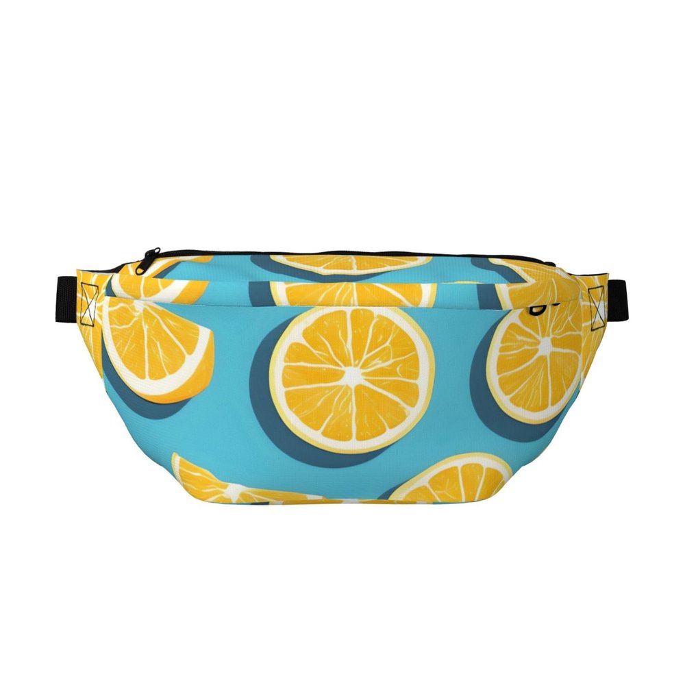 Lemon Wedges Crossbody Waist Bag.Large Capacity, Waterproof And Dustproof, Secure Zipper, Suitable For Travel And Outdoor Activities.