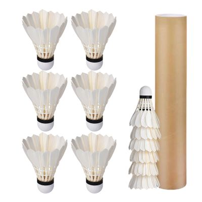 HEYXI 12 Pieces Professional Duck Feather Badminton Shuttlecocks High Speed Training Badminton Lightweight Shuttlecock
