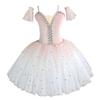 Children's Ballet Skirt, Girls' Dance Dress, Tight Gauze Skirt, Ballet Dancer Costume, Stage Collective Performance Costume (US, Age, 9 Years, 10 Years, Pink 2) view 1