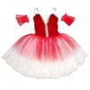 Children's Ballet Skirt, Girls' Dance Dress, Tight Gauze Skirt, Ballet Dancer Costume, Stage Collective Performance Costume (US, Age, 9 Years, 10 Years, Red 2) view 4