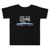 1964 Chevy Impala Blue 2 Door Convertible Lowrider Classic Car Toddler Short Sleeve Tee