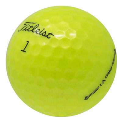 LostGolfBalls - 24 Titleist Pro V1 Yellow Golf Balls in Good Condition, 2021 Year Model, Recycled Used Golf Balls, AAA Quality, Yellow