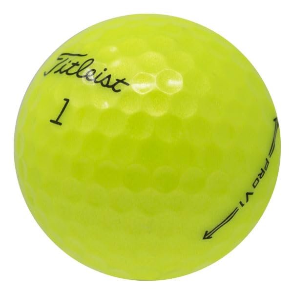 LostGolfBalls - 24 Titleist Pro V1 Yellow Golf Balls in Good Condition, 2021 Year Model, Recycled Used Golf Balls, AAA Quality, Yellow