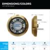shadow-caster SC3 3" Bronze LED Underwater Boat Light - Color-Changing (RGBW) - 24 Watts - Tempered Glass Lens view 3