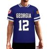 Flag of Georgia Men's Football Jersey Basketball Jersey Short Sleeve Casual T-Shirt 4XL view 1