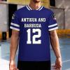 Flag of Antigua and Barbuda Men's Football Jersey Basketball Jersey Short Sleeve Casual T-Shirt 3XL view 2