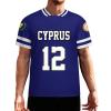 Vafogehu Flag of Cyprus Men's Football Jersey Basketball Jersey Short Sleeve Casual T-Shirt 3XL view 1
