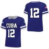 Vafogehu Flag of Cuba Men's Football Jersey Basketball Jersey Short Sleeve Casual T-Shirt L view 3