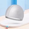 MQGRNUS PU coated high elastic waterproof swimming cap for men and women with increased adult ear protection long hair swimming cap, PU view 1