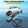 ECILKUC Hydraulic Steering Kit 300HP, Hydraulic Boat Steering Kit Helm Pump, Hydraulic Boat Steering Kit without Hydraulic Steering Hose for Boat Steering System, black view 2