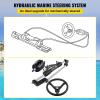 ECILKUC Hydraulic Steering Kit 300HP, Hydraulic Boat Steering Kit Helm Pump, Hydraulic Boat Steering Kit without Hydraulic Steering Hose for Boat Steering System, black view 3