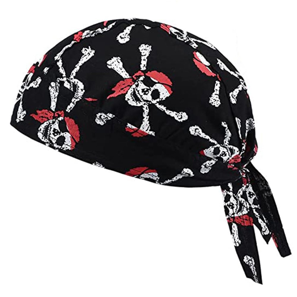 Breathable Pirate For All Age Adjustable Stretchy Turban Scarf Hat Fashion Outdoor Activity Hat