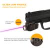 BemerforS 800 Lumens Compact Rail Green Beam and White LED Combo, USB Rechargeable Tactical Flashlight with Rail (Black) (Purple) view 4