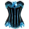 ADELCE Plus Size Corset Top for Women Bustier Lace up Gothic Lingerie Burlesque Costume Dress Sky Blue 3XL view 1