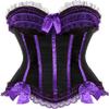 ADELCE Plus Size Corset Top for Women Bustier Lace up Gothic Lingerie Burlesque Costume Dress Purple S view 1