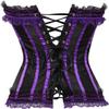 ADELCE Plus Size Corset Top for Women Bustier Lace up Gothic Lingerie Burlesque Costume Dress Purple S view 2