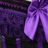ADELCE Plus Size Corset Top for Women Bustier Lace up Gothic Lingerie Burlesque Costume Dress Purple S view 3