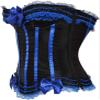 ADELCE Plus Size Corset Top for Women Bustier Lace up Gothic Lingerie Burlesque Costume Dress Deep Blue XL view 2