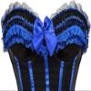 ADELCE Plus Size Corset Top for Women Bustier Lace up Gothic Lingerie Burlesque Costume Dress Deep Blue XL view 3