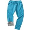 GXAMOY Men's Winter Fleece Pants Sherpa Lined Sweatpants Active Warm Thick Jogger Pants Light Blue(906) M view 1