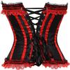 ADELCE Plus Size Corset Top for Women Bustier Lace up Gothic Lingerie Burlesque Costume Dress Red XL view 2