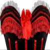 ADELCE Plus Size Corset Top for Women Bustier Lace up Gothic Lingerie Burlesque Costume Dress Red XL view 4