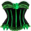 ADELCE Plus Size Corset Top for Women Bustier Lace up Gothic Lingerie Burlesque Costume Dress Green 4XL view 1