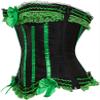 ADELCE Plus Size Corset Top for Women Bustier Lace up Gothic Lingerie Burlesque Costume Dress Green 4XL view 3
