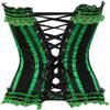 ADELCE Plus Size Corset Top for Women Bustier Lace up Gothic Lingerie Burlesque Costume Dress Green XS view 2